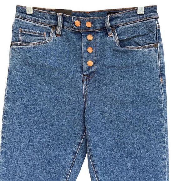 NEW BLACKNYC Blue Jeans Women’s Size 27 High Rise Slim Distressed BootCut Hem - Picture 4 of 10